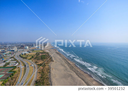 Aerial view near the Kujukuri Shirokocho interchange 39501232