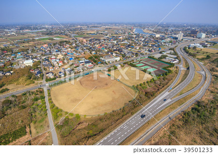 Kujukuri Shirokocho立交橋附近的鳥瞰圖 39501233