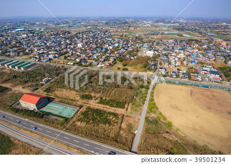 Aerial view near the Kujukuri Shirokocho interchange 39501234