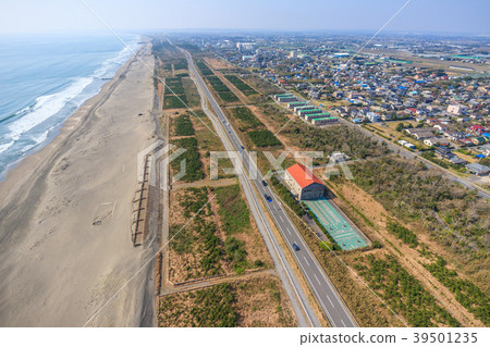 Aerial view near the Kujukuri Shirokocho interchange 39501235