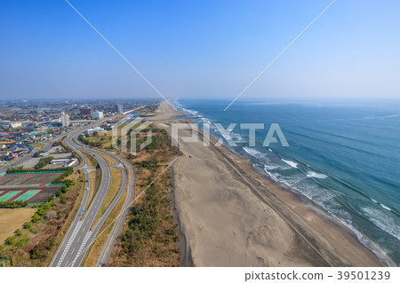 Kujukuri Shirokocho立交橋附近的鳥瞰圖 39501239