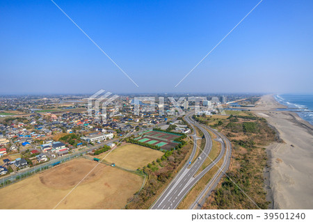 Aerial view near the Kujukuri Shirokocho interchange 39501240