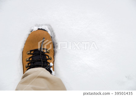 man shoe on snow man shoe on snow 39501435