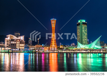 << Hyogo Prefecture >> Night view of Kobe Bay area 39502236
