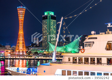 “兵庫縣”神戶灣地區的夜景 39502242