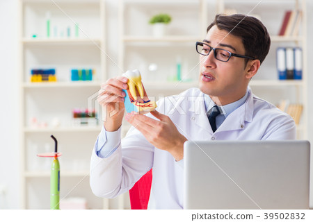Young dentist working in the dentistry hospital Young dentist working in the dentistry hospital 39502832