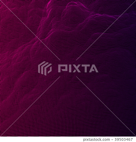 Digital landscape with mountains or clouds made of Digital landscape with mountains or clouds made of 39503467