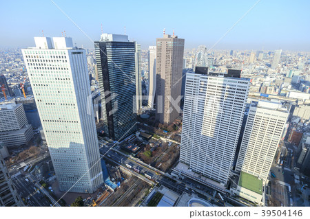 俯瞰新宿大廈的城市風景 俯瞰新宿大廈的城市風景 39504146