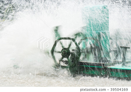 spinning turbine in the water for make some oxygen spinning turbine in the water for make some oxygen 39504169