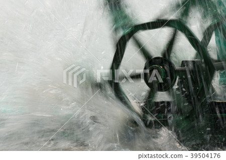 spinning turbine in the water for make some oxygen spinning turbine in the water for make some oxygen 39504176
