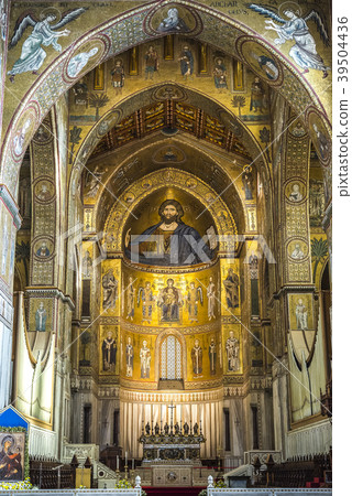 蒙雷阿萊大教堂內部有豪華馬賽克裝飾的 蒙雷阿萊大教堂內部有豪華馬賽克裝飾的 39504436