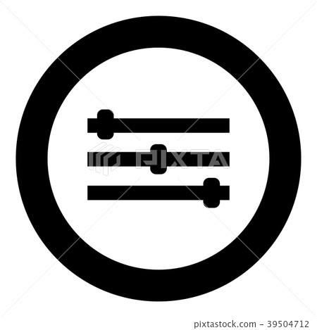 Control panel icon black color in circle Control panel icon black color in circle 39504712
