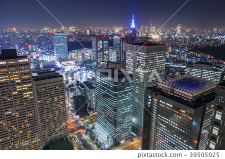 都市風景新宿大廈夜視圖 都市風景新宿大廈夜視圖 39505025