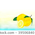 檸檬壁紙水彩風格 39506840