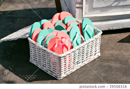 many sandal have many color. Schists pink and many sandal have many color. Schists pink and 39508316