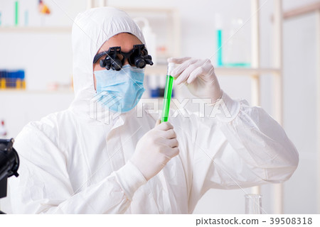 Chemist working on cannabis extract for medical Chemist working on cannabis extract for medical 39508318