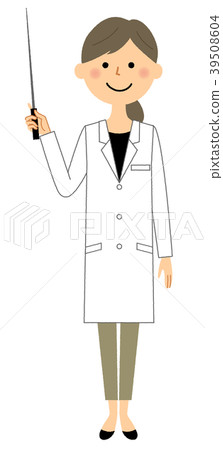 White female pointing stick White female pointing stick 39508604