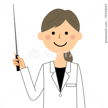 White female pointing stick 39508607