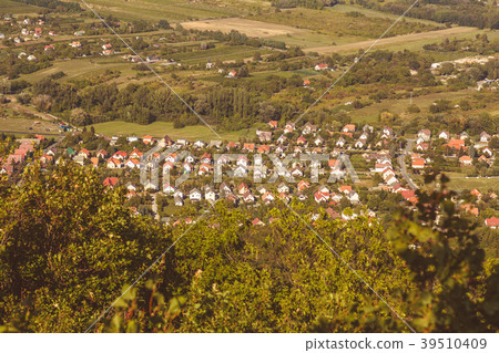 Aerial picture from a typical hungarian village Aerial picture from a typical hungarian village 39510409