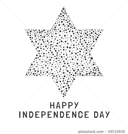 Israel Independence Day with black dots pattern Israel Independence Day with black dots pattern 39510930