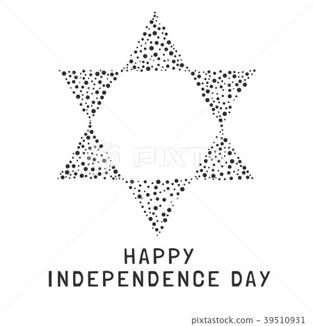 Israel Independence Day with black dots pattern Israel Independence Day with black dots pattern 39510931