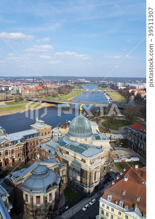 Dresden aerial view, Elbe and Academy of fine arts Dresden aerial view, Elbe and Academy of fine arts 39511307