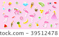 Set of girls fashion cute patches, fun stickers 39512478