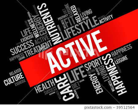 ACTIVE word cloud, fitness - Stock Illustration [39512564] - PIXTA