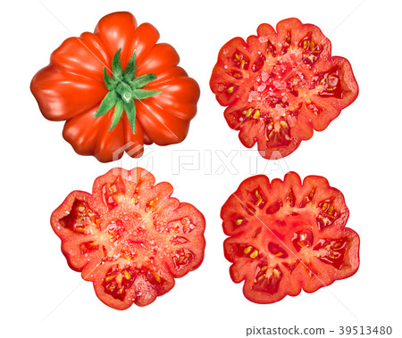 Ribbed tomato hole slice salted, top, paths 39513480