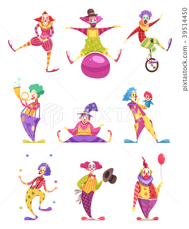 Clowns Icons Set 39514450
