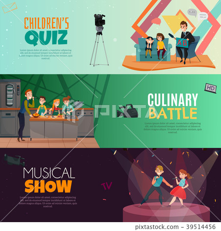 TV Show Kids Horizontal Banners TV Show Kids Horizontal Banners 39514456