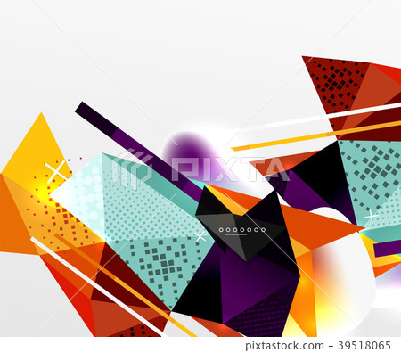Abstract geometric background, polygonal triangle Abstract geometric background, polygonal triangle 39518065