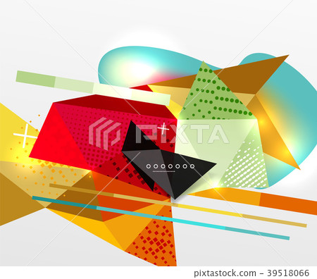 Abstract geometric background, polygonal triangle 39518066