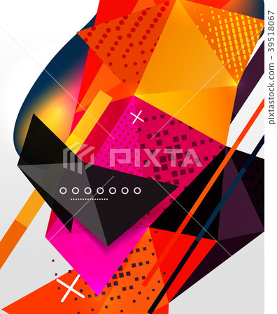 Abstract geometric background, polygonal triangle Abstract geometric background, polygonal triangle 39518067