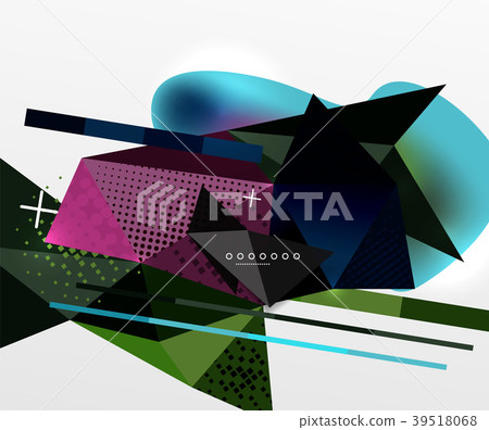Abstract geometric background, polygonal triangle Abstract geometric background, polygonal triangle 39518068