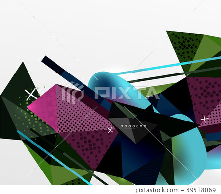 Abstract geometric background, polygonal triangle Abstract geometric background, polygonal triangle 39518069