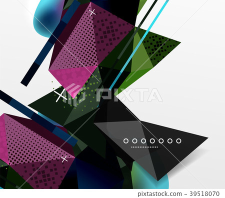 Abstract geometric background, polygonal triangle Abstract geometric background, polygonal triangle 39518070