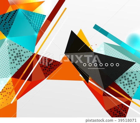 Abstract geometric background, polygonal triangle Abstract geometric background, polygonal triangle 39518071