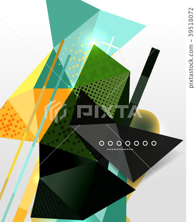 Abstract geometric background, polygonal triangle 39518072
