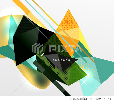 Abstract geometric background, polygonal triangle Abstract geometric background, polygonal triangle 39518074