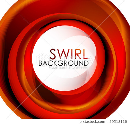 Spiral swirl flowing lines 3d vector abstract 39518116