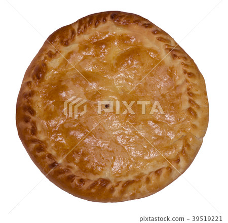 round closed homemade pie isolated round closed homemade pie isolated 39519221