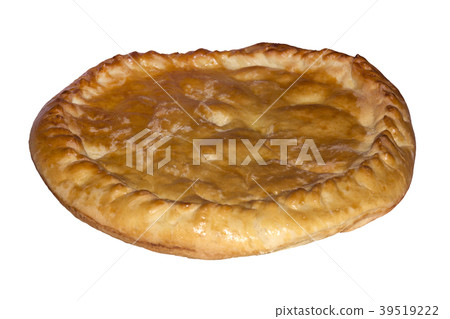 round closed homemade pie isolated round closed homemade pie isolated 39519222