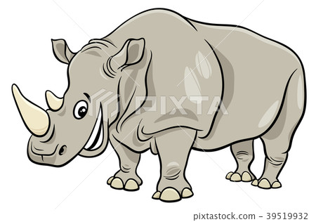 funny rhinoceros animal cartoon character funny rhinoceros animal cartoon character 39519932