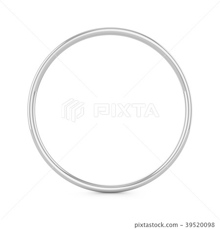 Metal ring isolated on white background - 3d Vector Image