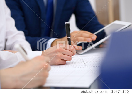 Bookkeepers team or financial inspectors  makin 39521300