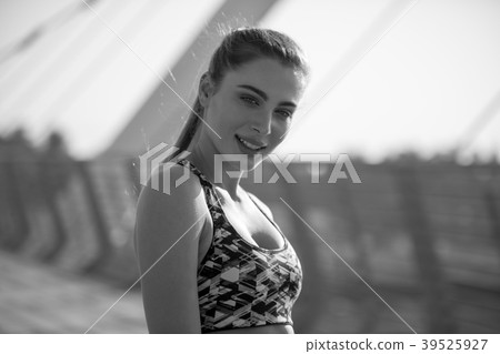 Portrait of an attractive sports woman. Sport and 39525927