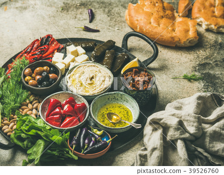 Mediterranean meze starter fingerfood platter in 39526760