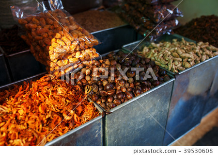 Sale of spices in the markets of Goa and other sta 39530608