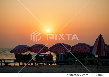 Sunset at the beach at koh chang, Thailand 39530609